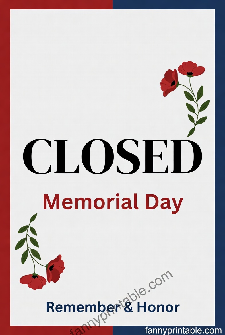 Printable Memorial Day Closed Sign - FannyPrintable.Com (4)