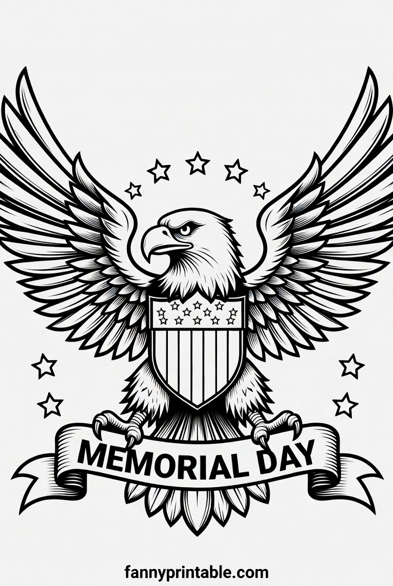 Printable Memorial Day Coloring Pages FannyPrintable.Com 1 Printable Memorial Day Coloring Pages - FannyPrintable.Com (1)