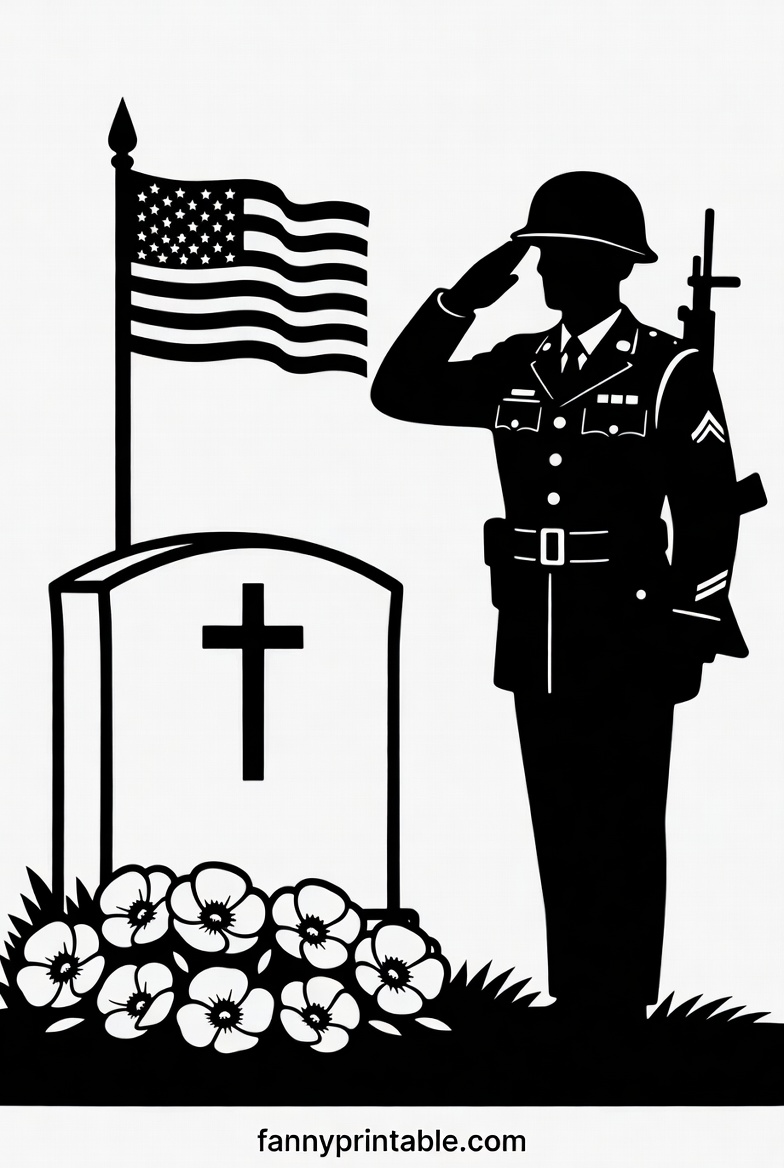 Printable Memorial Day Coloring Pages FannyPrintable.Com 3 Printable Memorial Day Coloring Pages - FannyPrintable.Com (3)