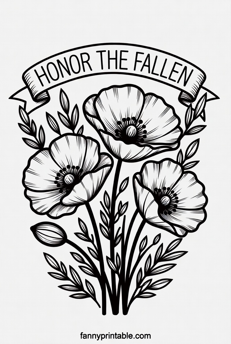 Printable Memorial Day Coloring Pages FannyPrintable.Com 4 Printable Memorial Day Coloring Pages - FannyPrintable.Com (4)