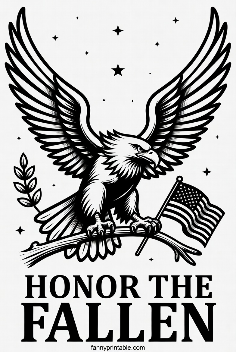 Printable Memorial Day Coloring Sheets - FannyPrintable.Com (2)