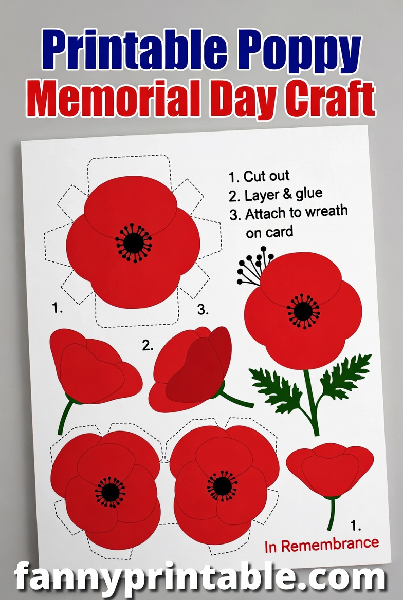 Printable Memorial Day Crafts - FannyPrintable.Com (4)