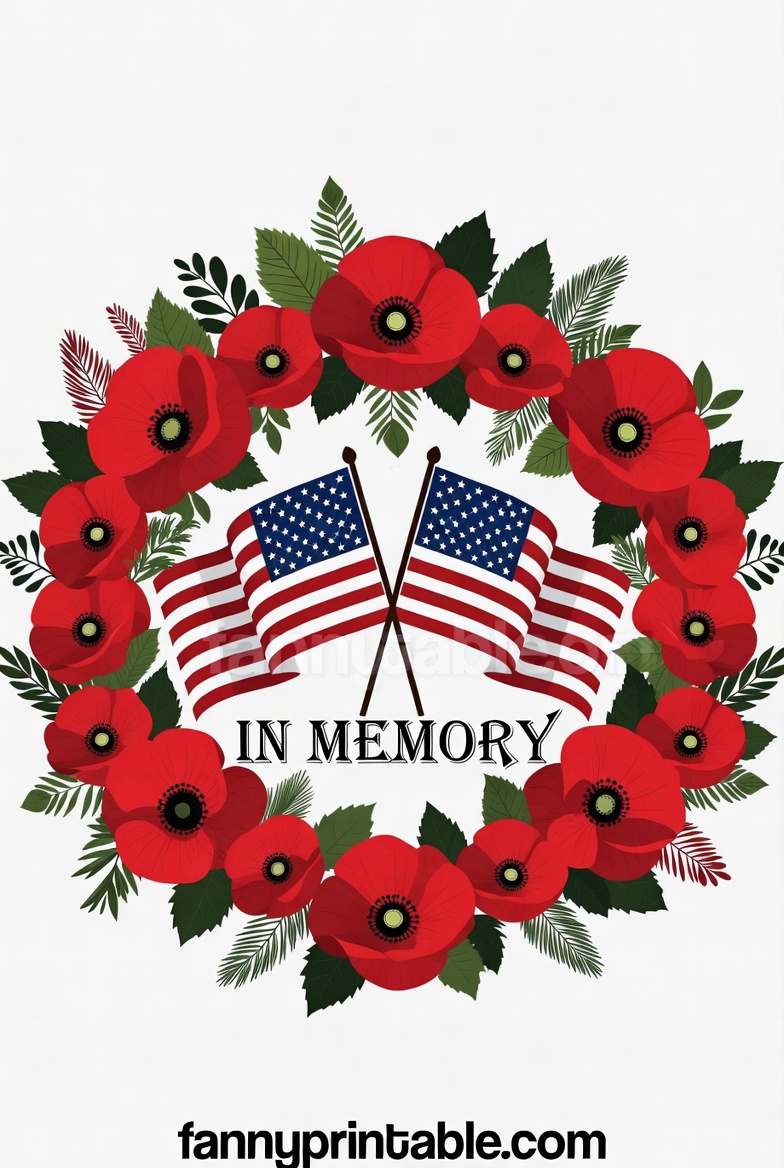 Printable Memorial Day Decorations - FannyPrintable.Com (2)