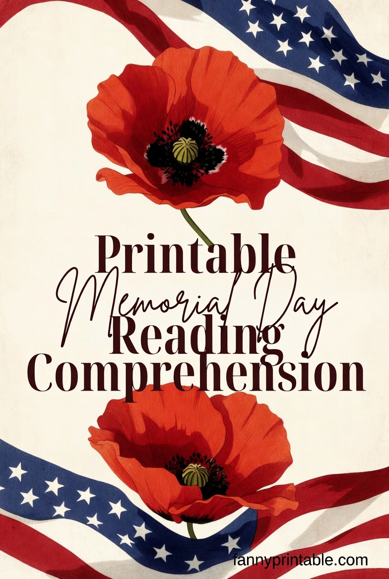 Printable Memorial Day Reading Comprehension FannyPrintable.Com 2 Printable Memorial Day Reading Comprehension - FannyPrintable.Com (2)