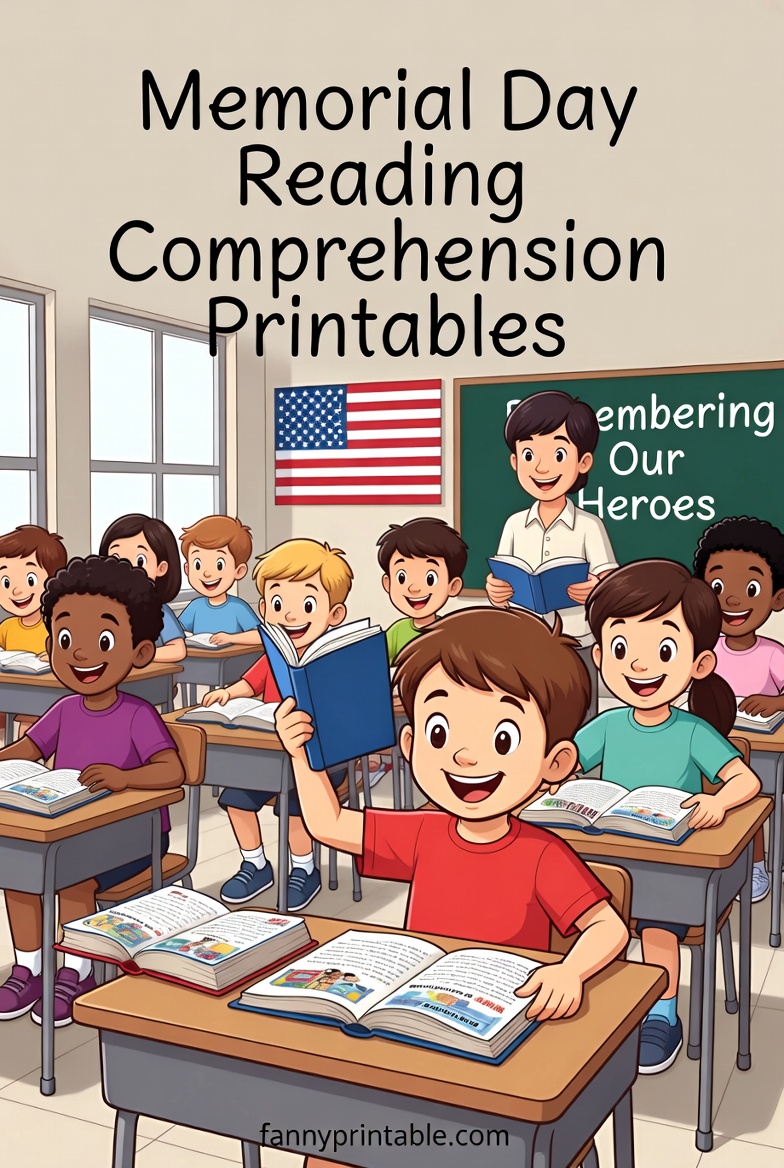 Printable Memorial Day Reading Comprehension FannyPrintable.Com 3 Printable Memorial Day Reading Comprehension - FannyPrintable.Com (3)