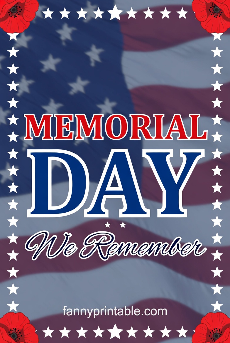 Printable Memorial Day Signs - FannyPrintable.Com (1)