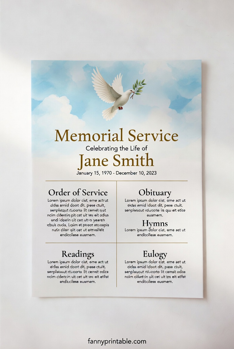 Printable Memorial Service Program Template FannyPrintable.Com 4 Printable Memorial Service Program Template - FannyPrintable.Com (4)