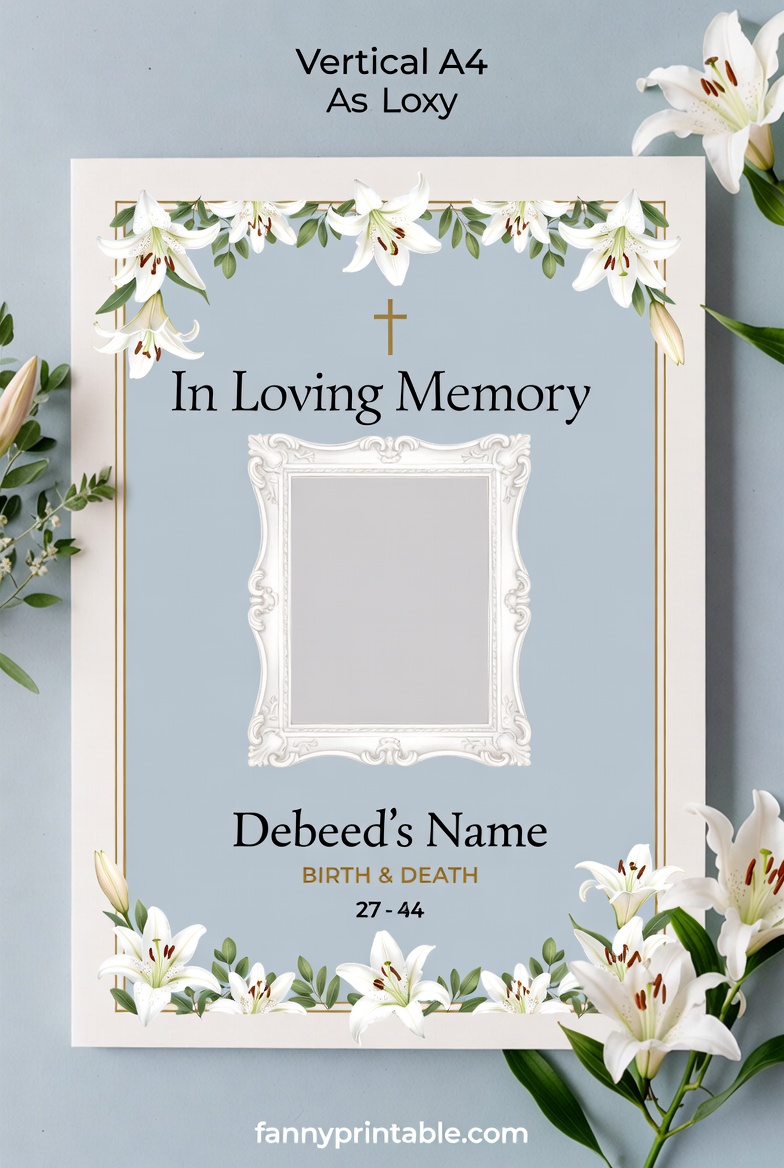 Printable Memorial Templates - FannyPrintable.Com (1)