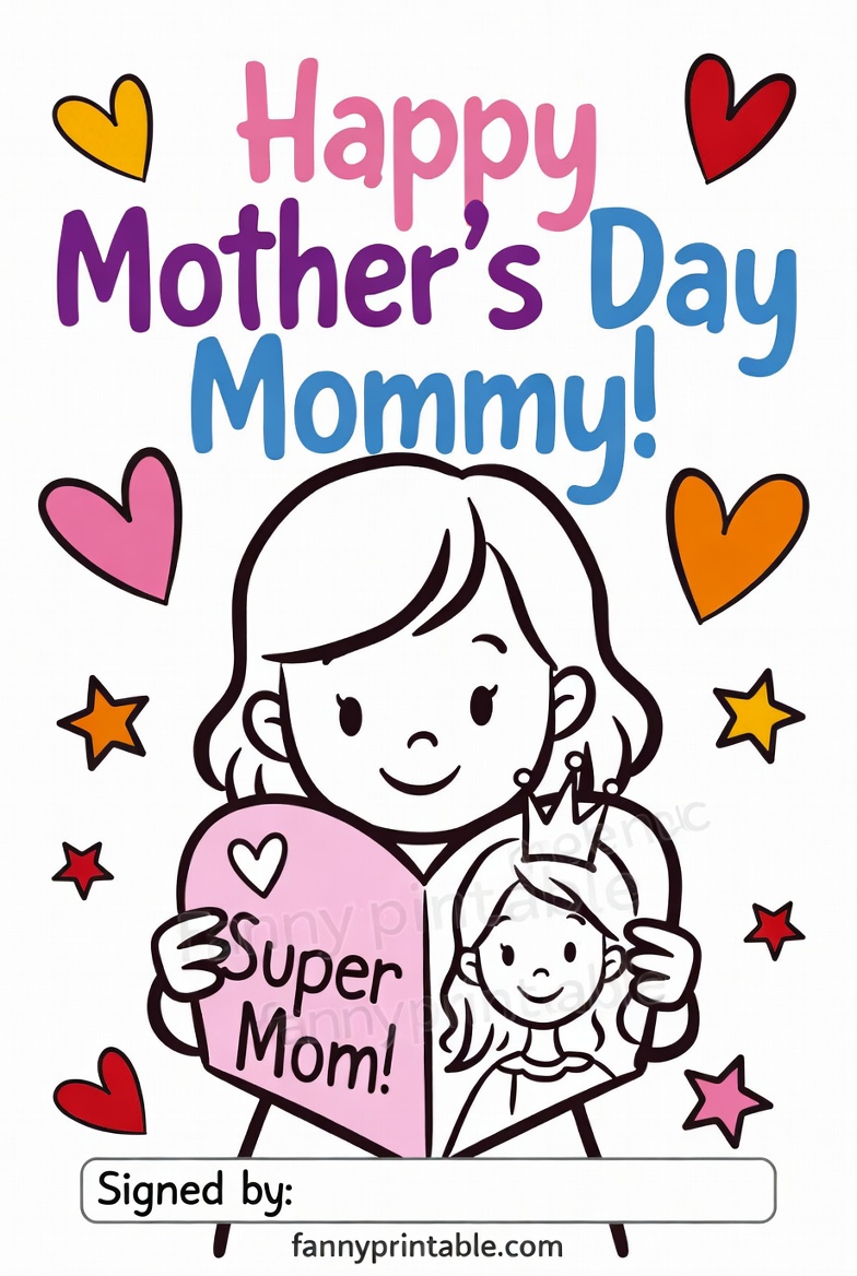 Printable Mother's Day Card For Kids - Fanny Printable (3)