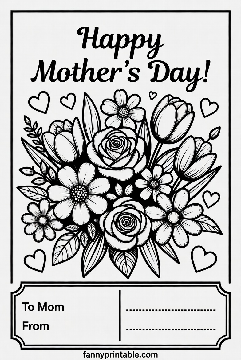 Printable Mother's Day Card For Kids To Color (2)