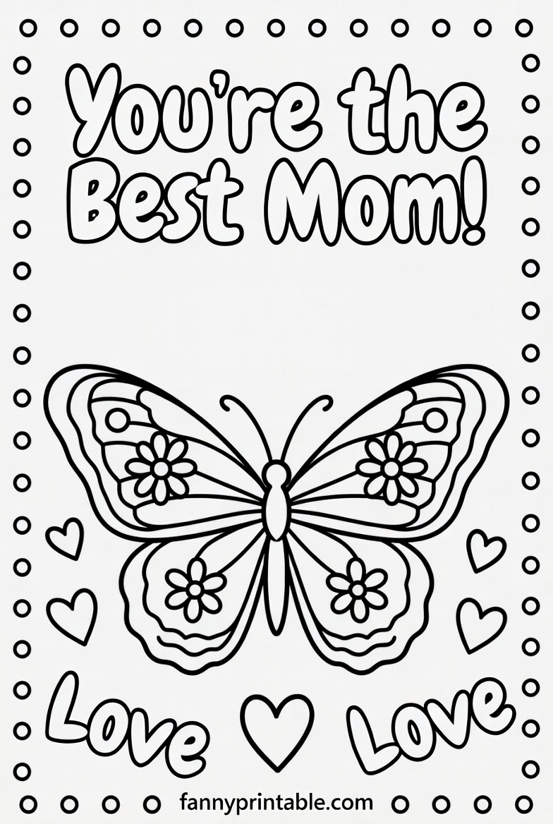 Printable Mother's Day Card For Kids To Color (3)