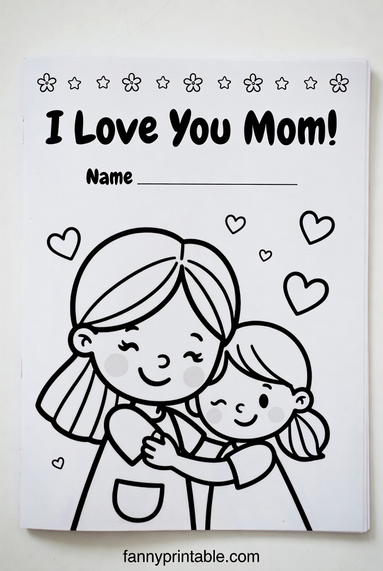 Printable Mother's Day Card For Kids To Color (4)