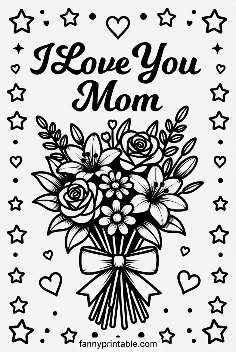 Printable Mother's Day Card To Color - Fanny Printable (3)
