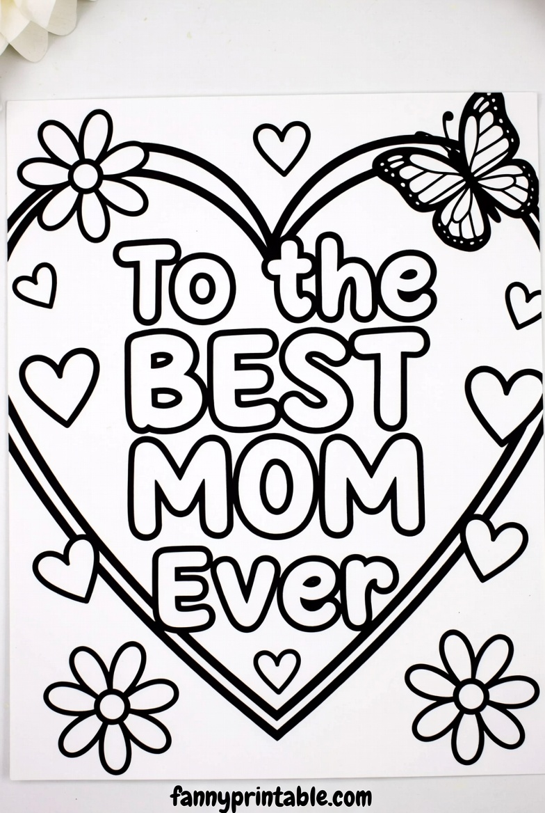 Printable Mother's Day Card To Color - Fanny Printable (4)