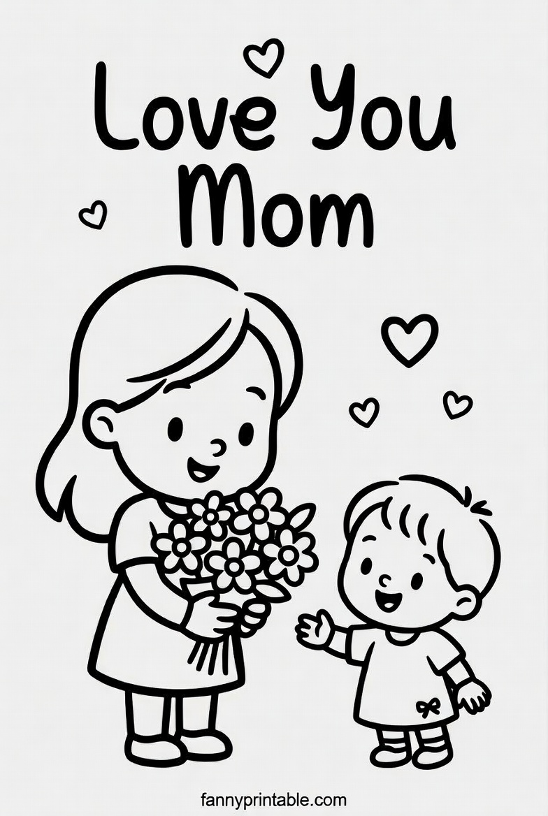 Printable Mother's Day Coloring Page (3)