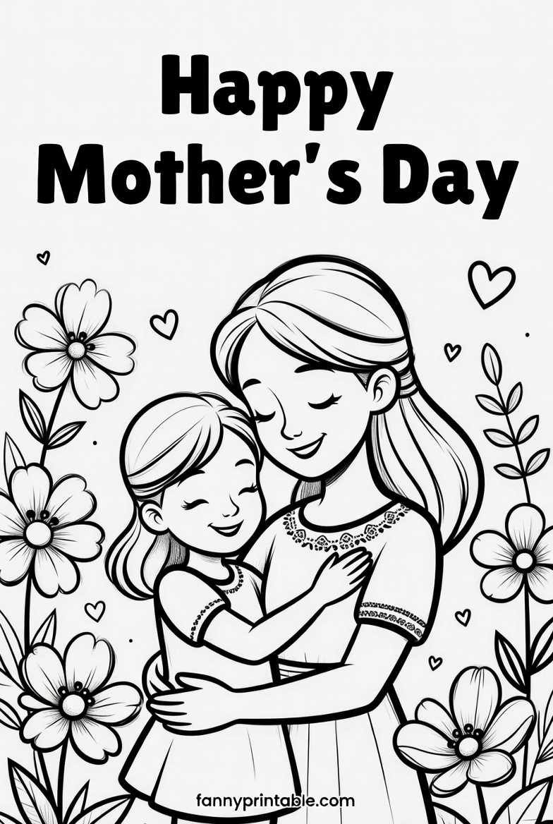 Printable Mother's Day Coloring Pages - Fanny Printable (2)
