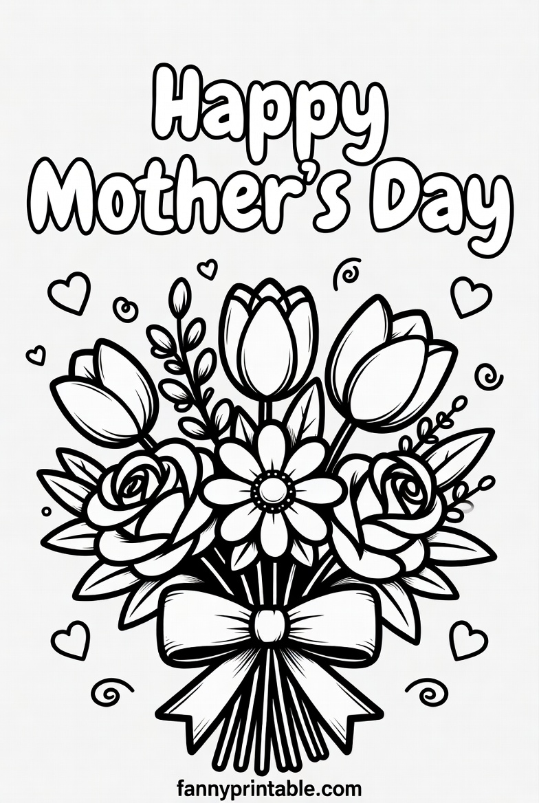 Printable Mother's Day Coloring Pages - Fanny Printable (3)