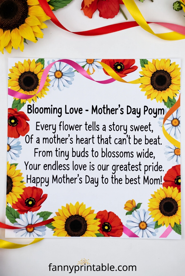 Printable Mother's Day Flower Poem - Fanny Printable (1)