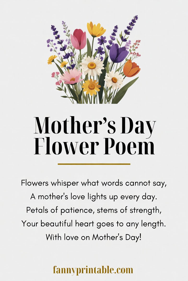 Printable Mother's Day Flower Poem - Fanny Printable (3)