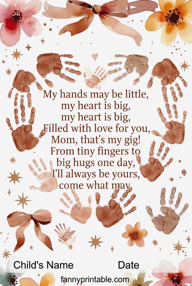 Printable Mothers Day Handprint Poem Fanny Printable 3 Printable Mother's Day Handprint Poem - Fanny Printable (3)