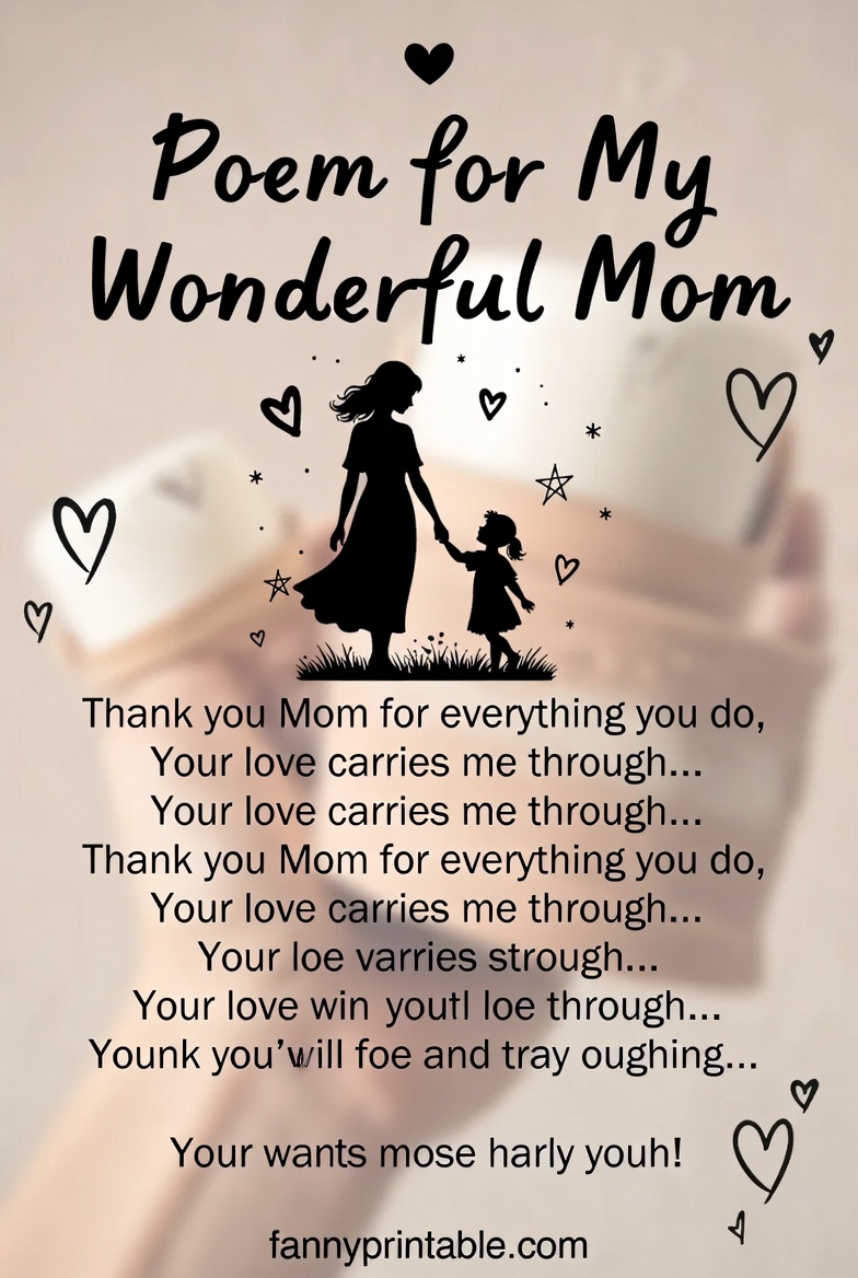 Printable Mother's Day Poems - Fanny Printable (2)