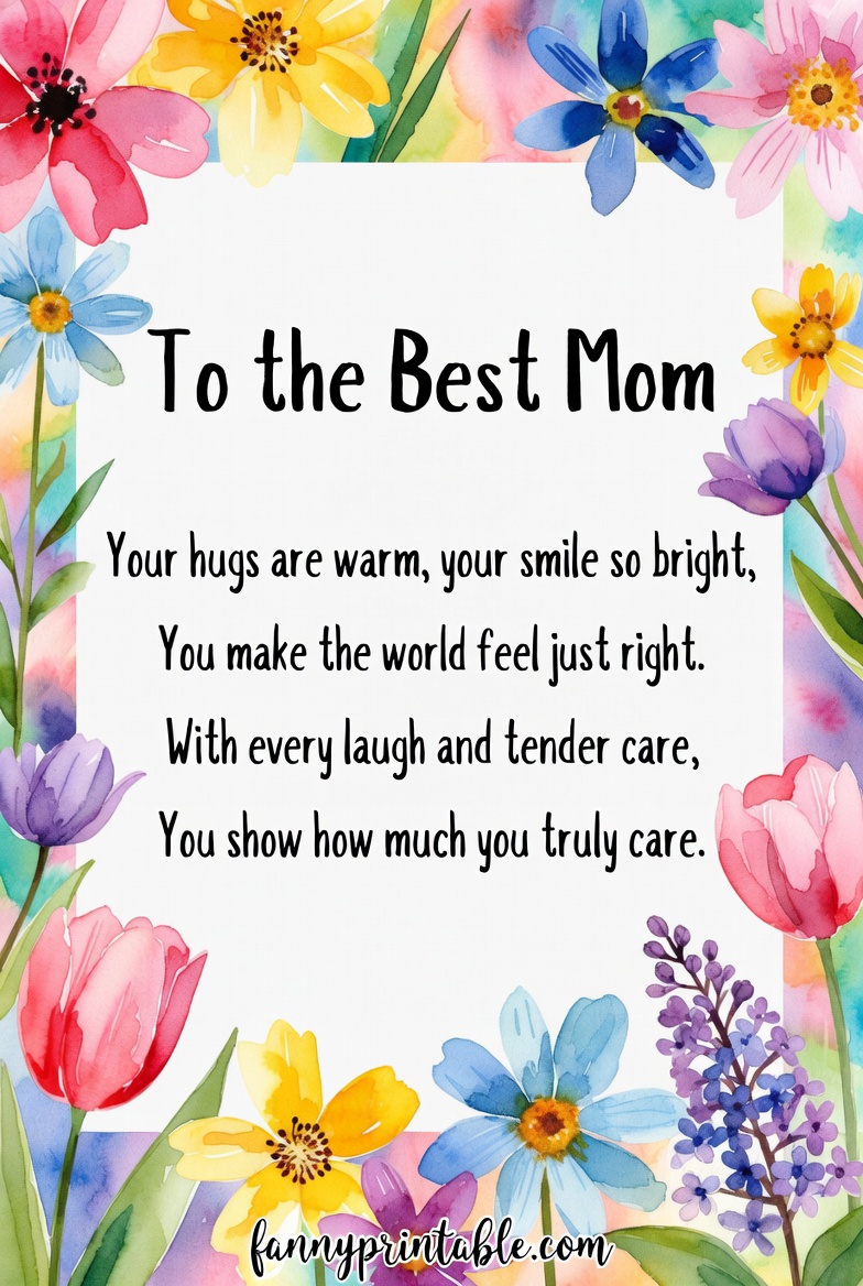 Printable Mother's Day Poems - Fanny Printable (4)