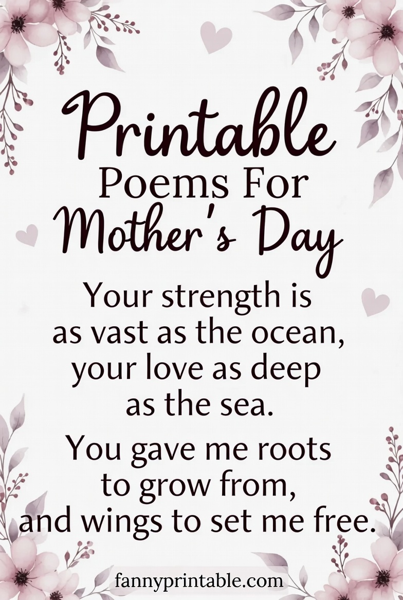 Printable Poems For Mother's Day - Fanny Printable (1)