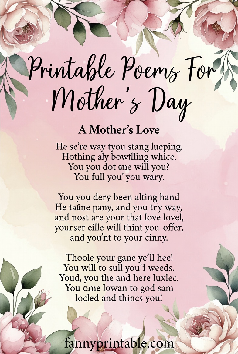 Printable Poems For Mother's Day - Fanny Printable (3)