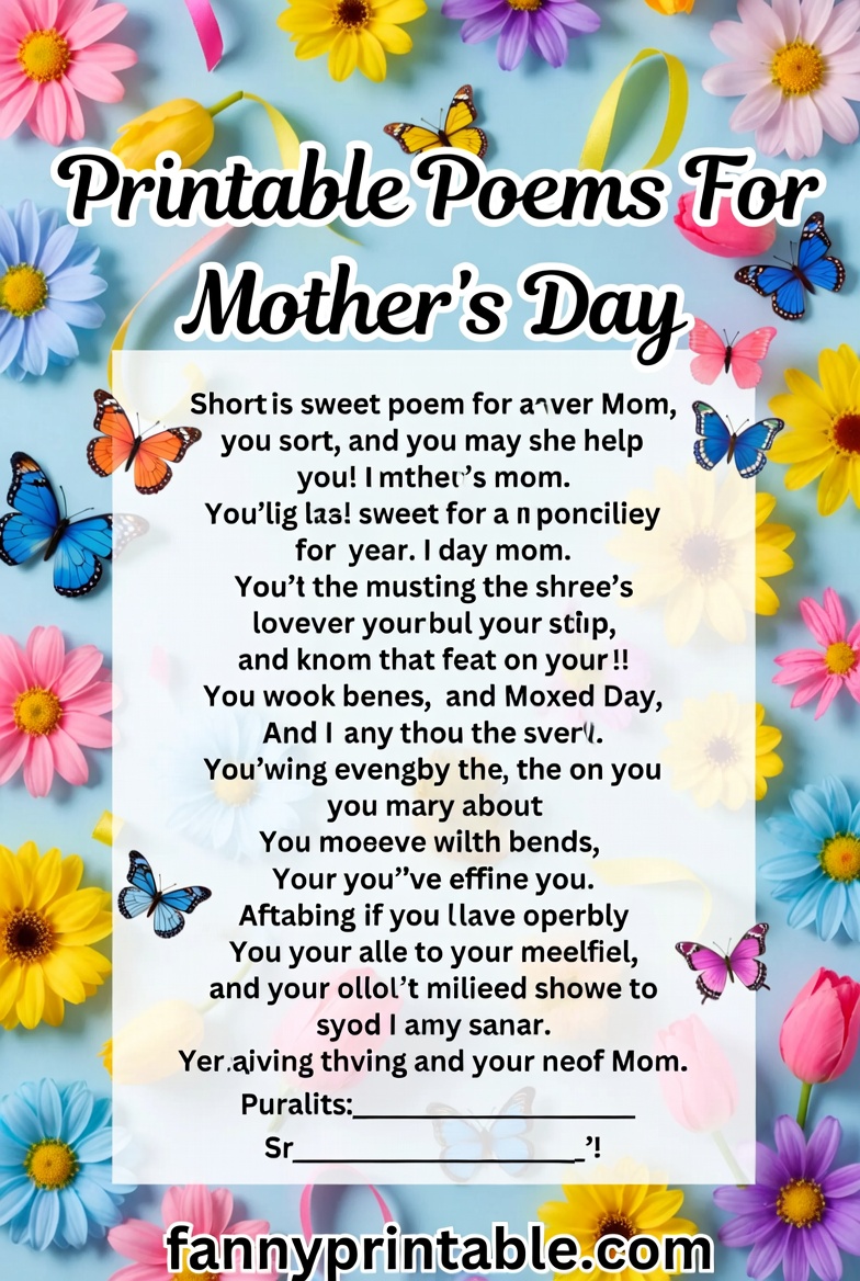 Printable Poems For Mother's Day - Fanny Printable (4)