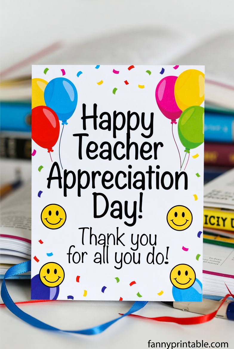 Printable Teacher Appreciation Cards