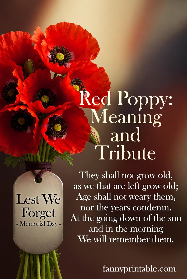 Red Poppy Memorial Day Poem Meaning and Tribute FannyPrintable (2)