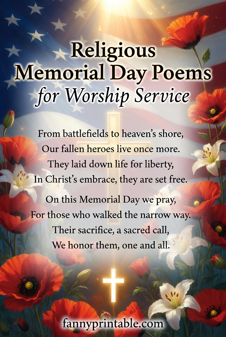 Religious Memorial Day Poems for Worship Service FannyPrintable 4 Religious Memorial Day Poems for Worship Service FannyPrintable (4)