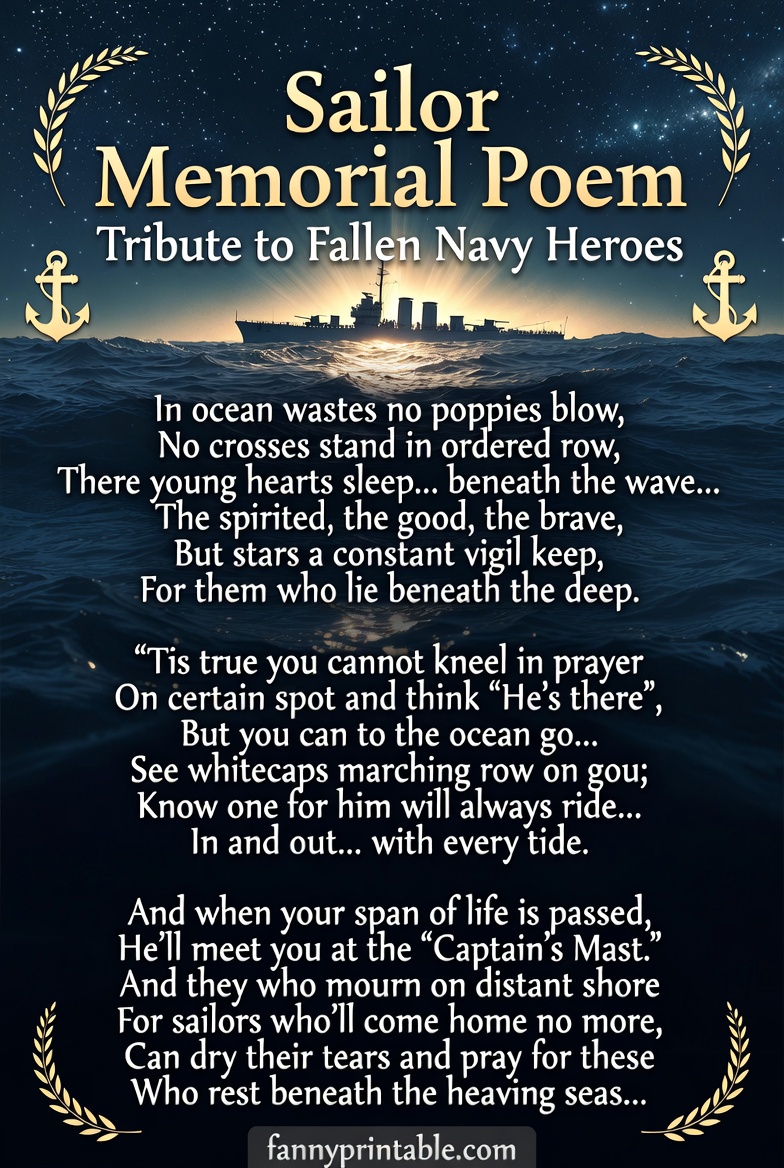 Sailor Memorial Poem Tribute to Fallen Navy Heroes FannyPrintable 3 Sailor Memorial Poem Tribute to Fallen Navy Heroes FannyPrintable (3)
