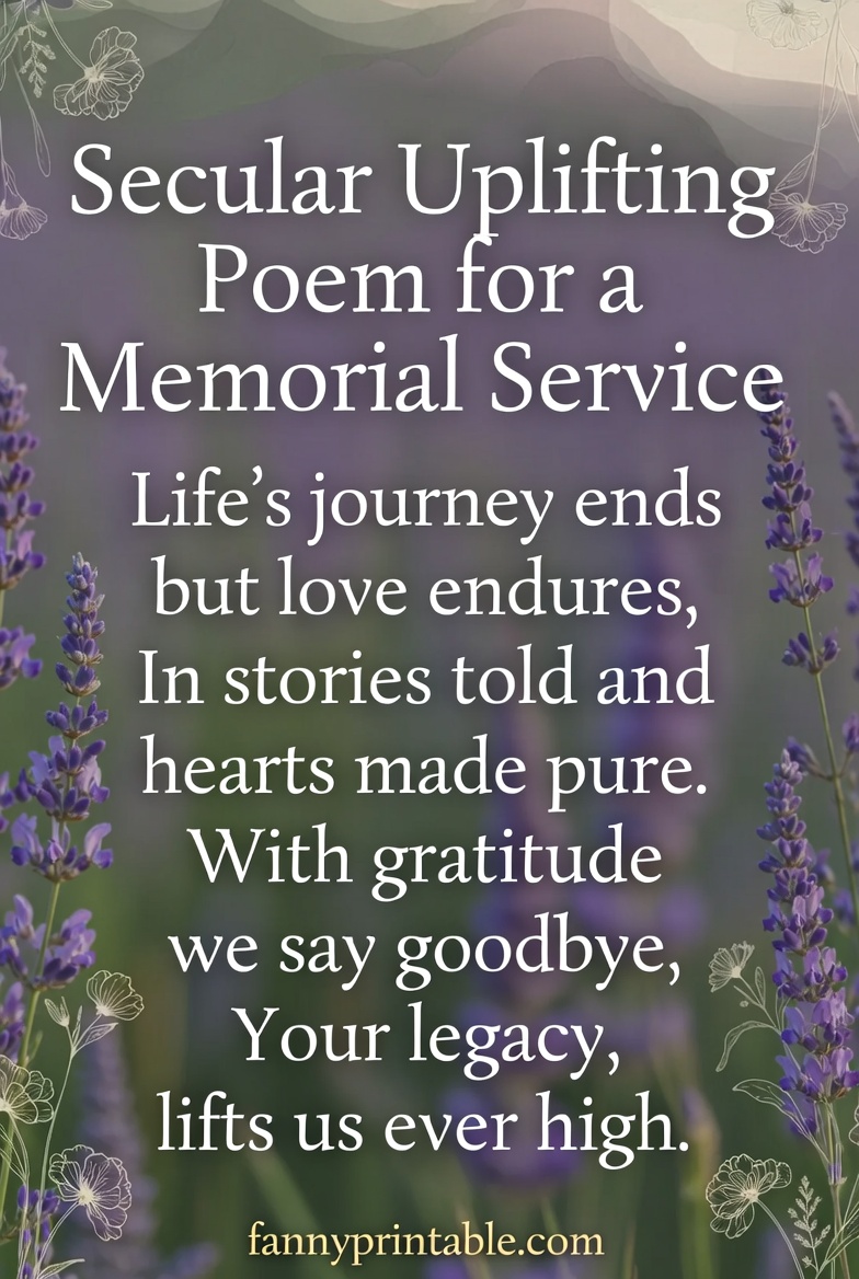 Secular Uplifting Poems for a Memorial Service FannyPrintable (2)