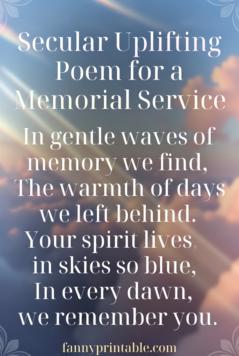 Secular Uplifting Poems for a Memorial Service FannyPrintable (3)