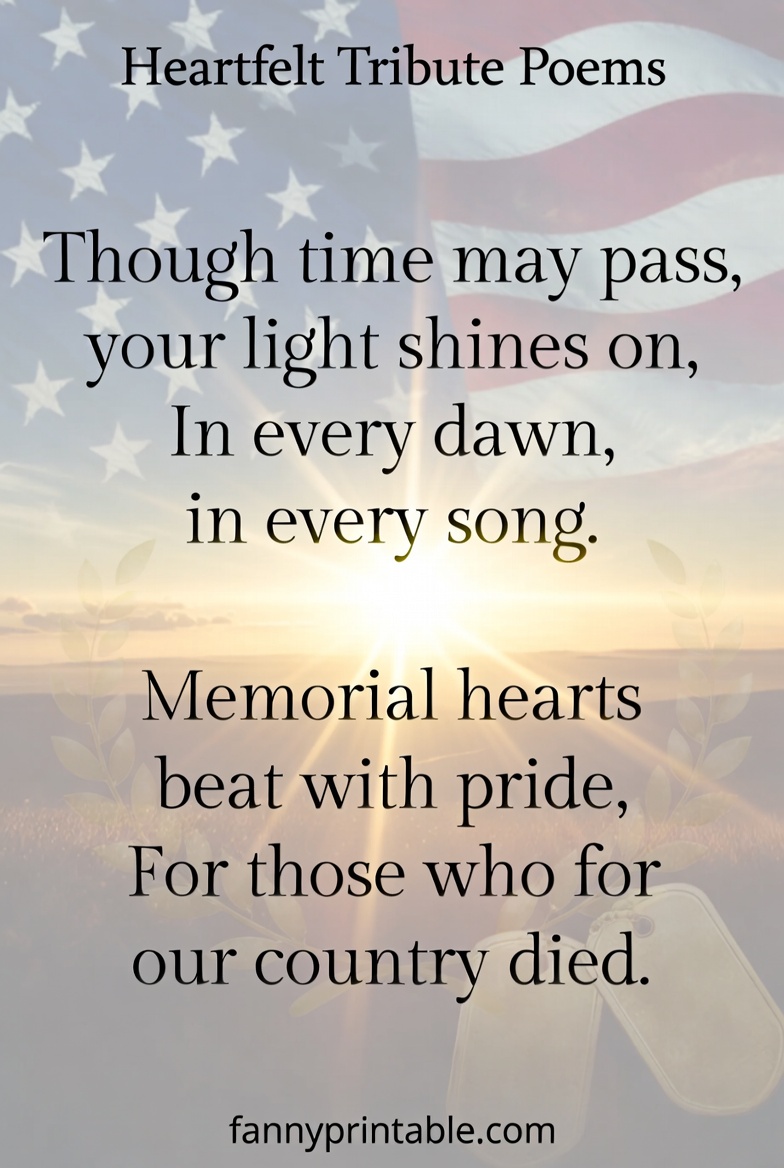 Short Memorial Day Poems for Heartfelt Tribute FannyPrintable (1)