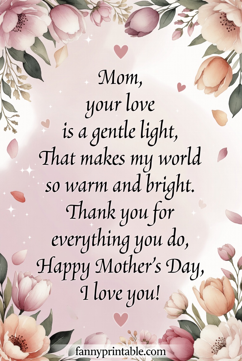 Short Mother's Day Poems - Fanny Printable (2)