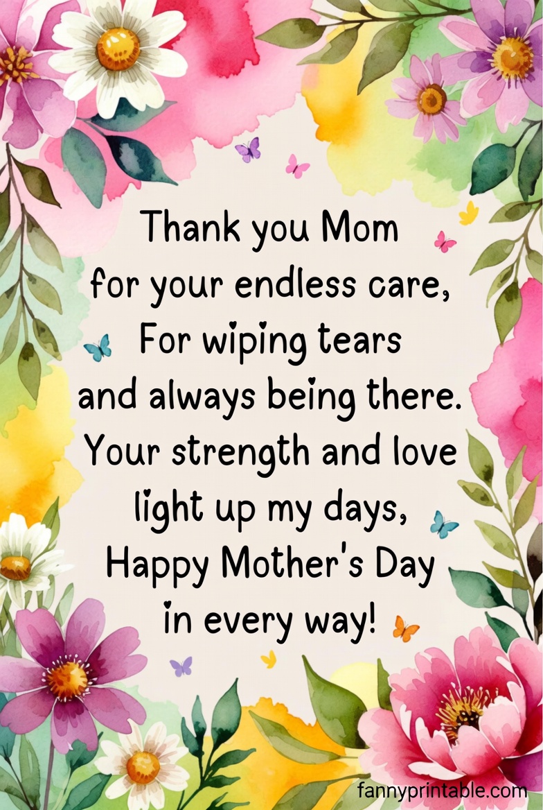 Short Mother's Day Poems - Fanny Printable (4)
