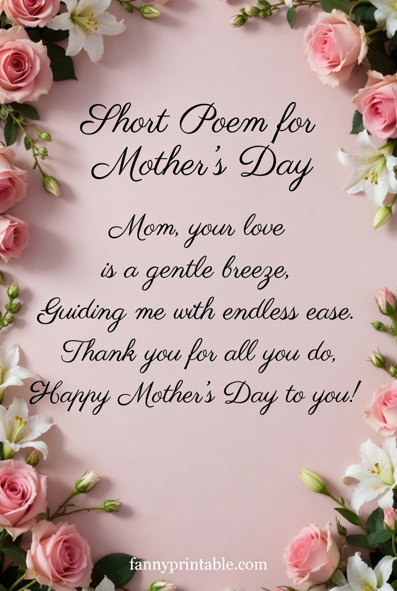 Short Poems For Mother's Day - Fanny Printable (1)