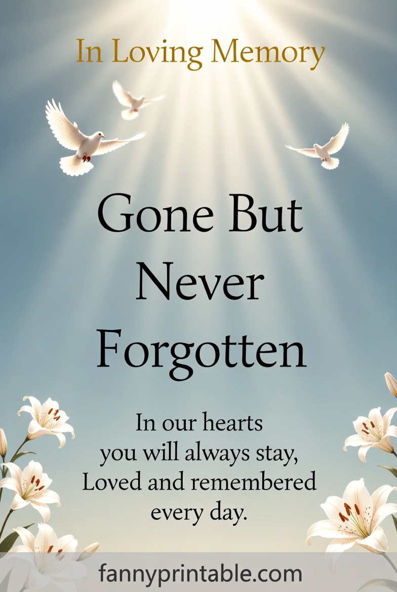Short Poems for Memorial Cards Easy to Print FannyPrintable 4 Short Poems for Memorial Cards (Easy to Print) FannyPrintable (4)