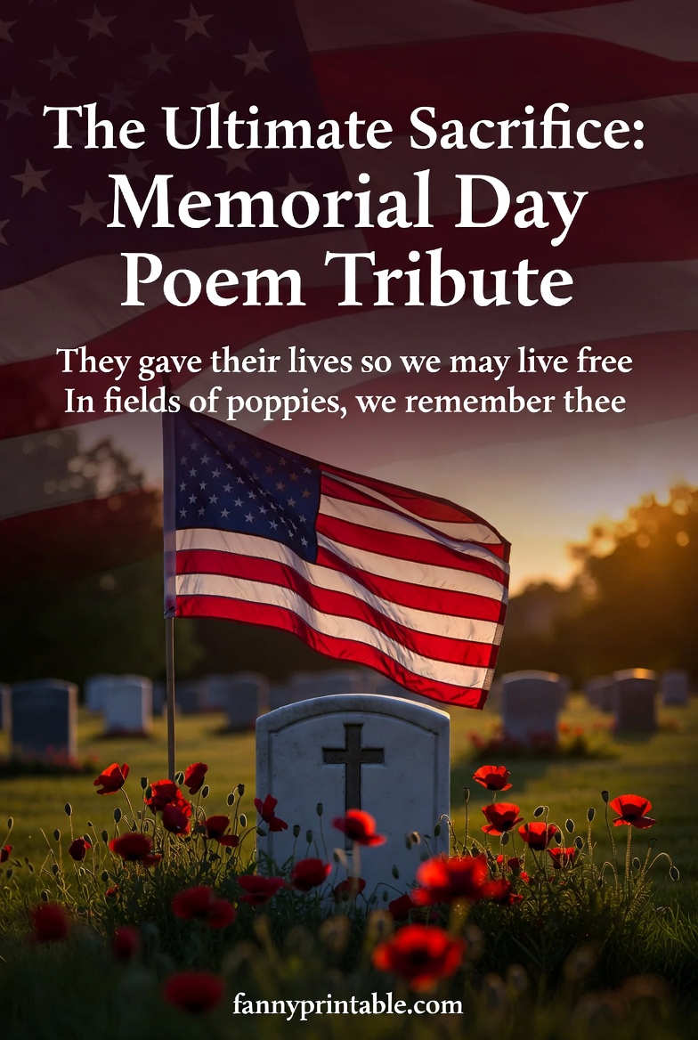 The Ultimate Sacrifice Memorial Day Poem Tribute FannyPrintable (1)