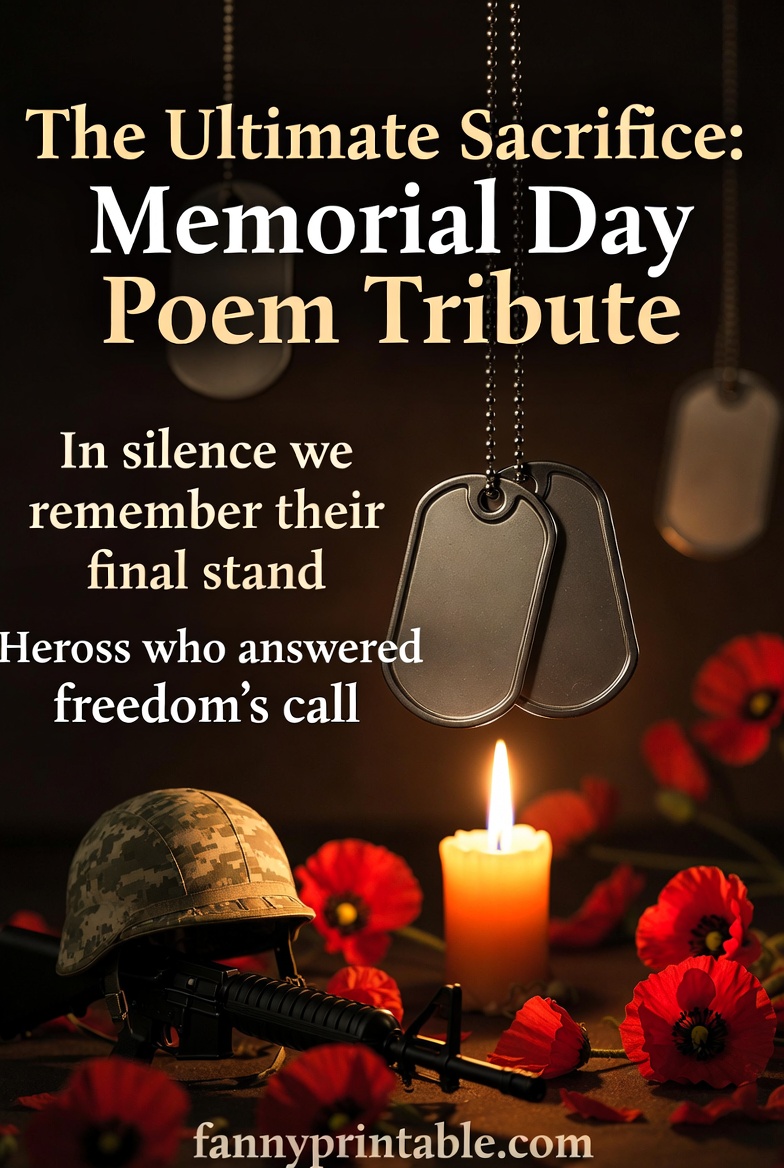 The Ultimate Sacrifice Memorial Day Poem Tribute FannyPrintable (2)