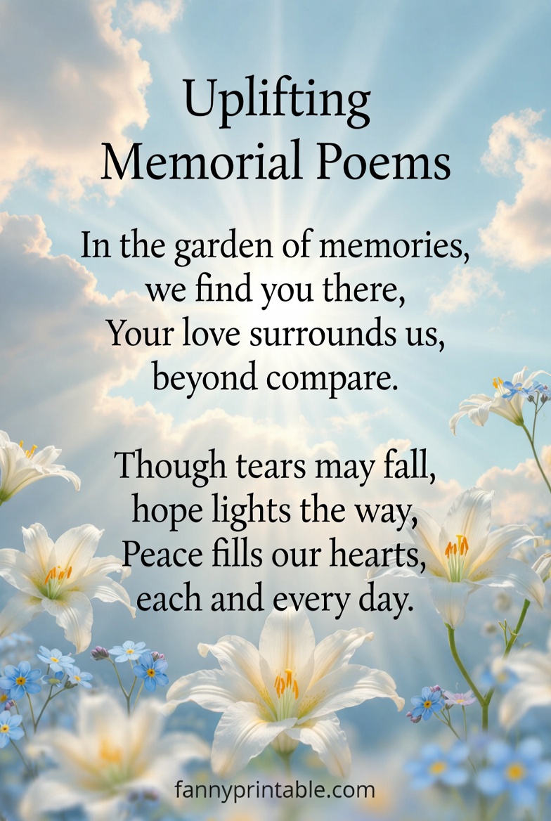 Uplifting Memorial Poems to Bring Peace and Hope FannyPrintable (2)