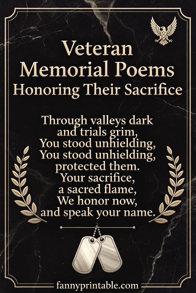 Veteran Memorial Poems Honoring Their Sacrifice FannyPrintable (1)