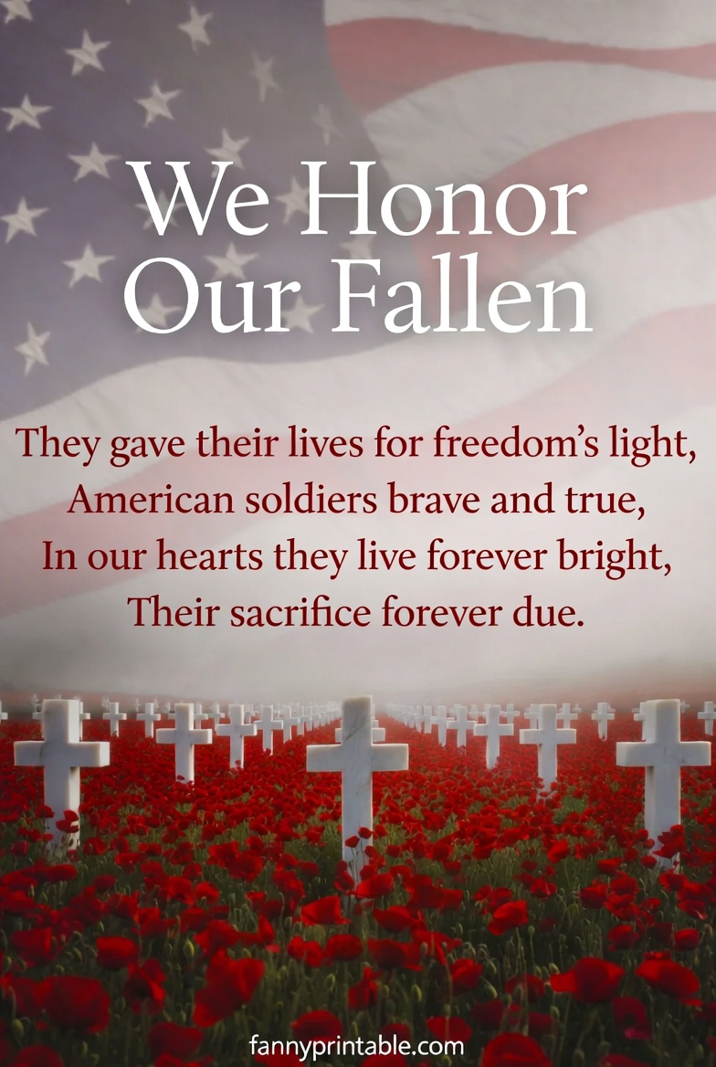 War Memorial Poems Honoring American Soldiers FannyPrintable 3 War Memorial Poems Honoring American Soldiers FannyPrintable (3)