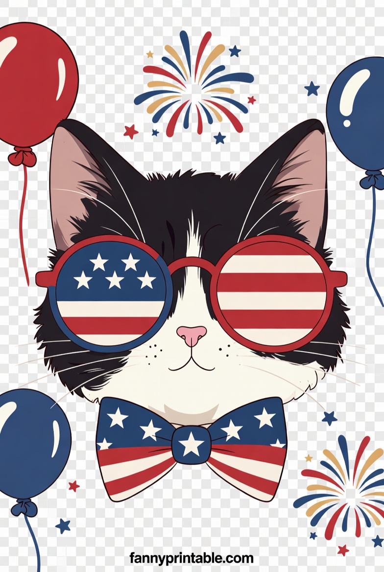 4th of July Animal & Pet Clipart Patriotic Designs (2)
