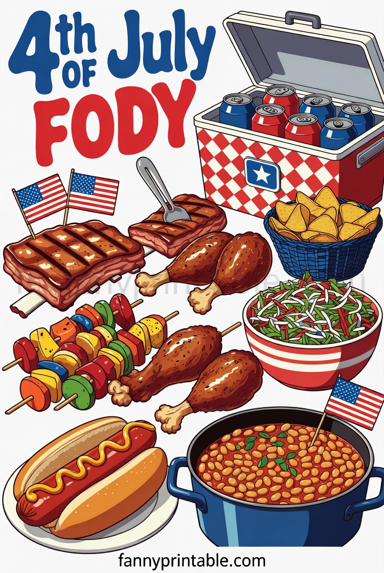 4th of July Food and Cookout Clipart (Free Downloads) (2)