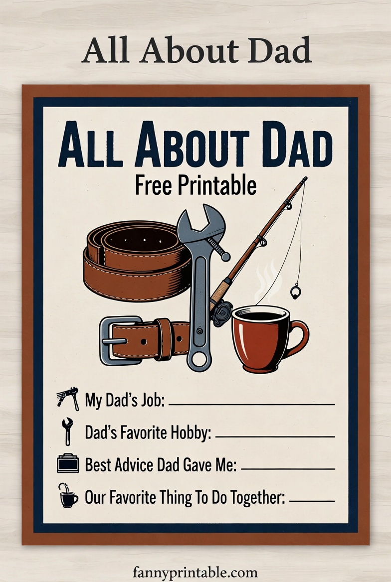 All About Dad Free Printable FannyPrintable.Com 3 All About Dad Free Printable - FannyPrintable.Com (3)