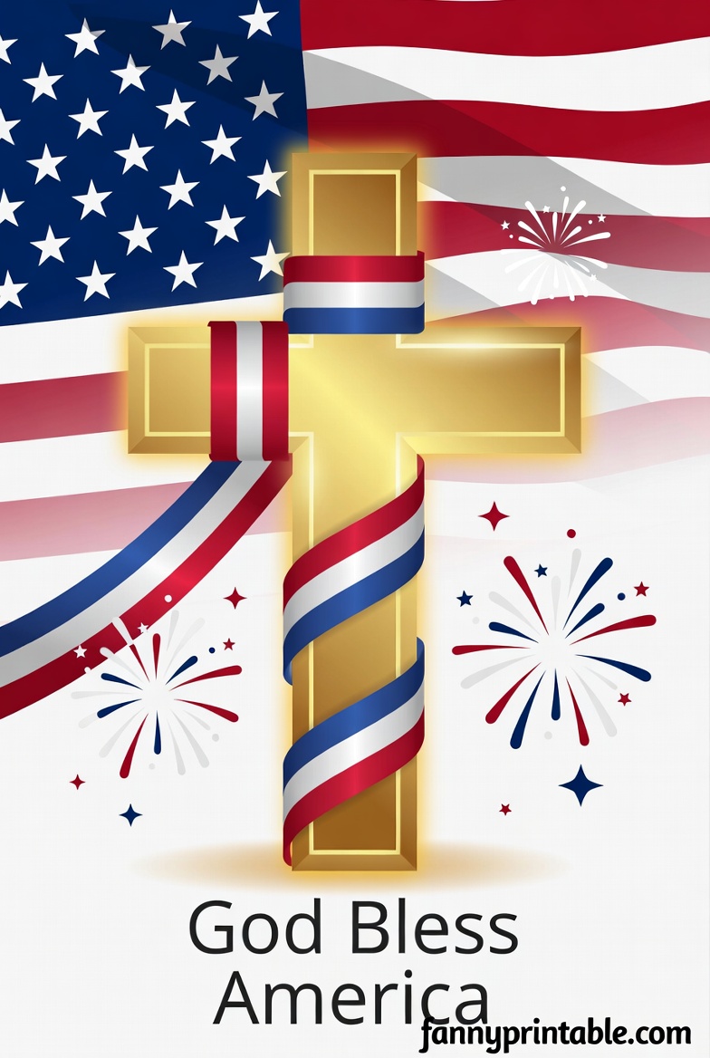 Christian 4th of July Clipart Faith & Freedom Designs (1)
