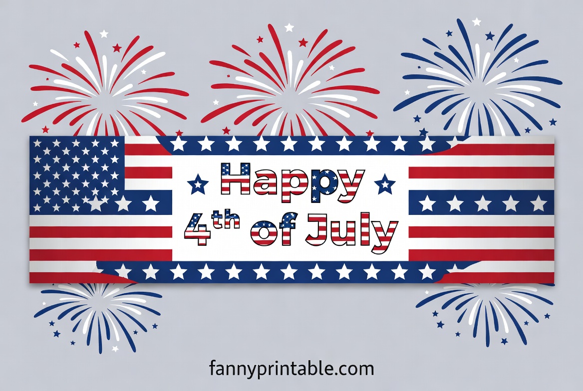 Free 4th of July Banner, Border & Frame Clipart (Free) (2)